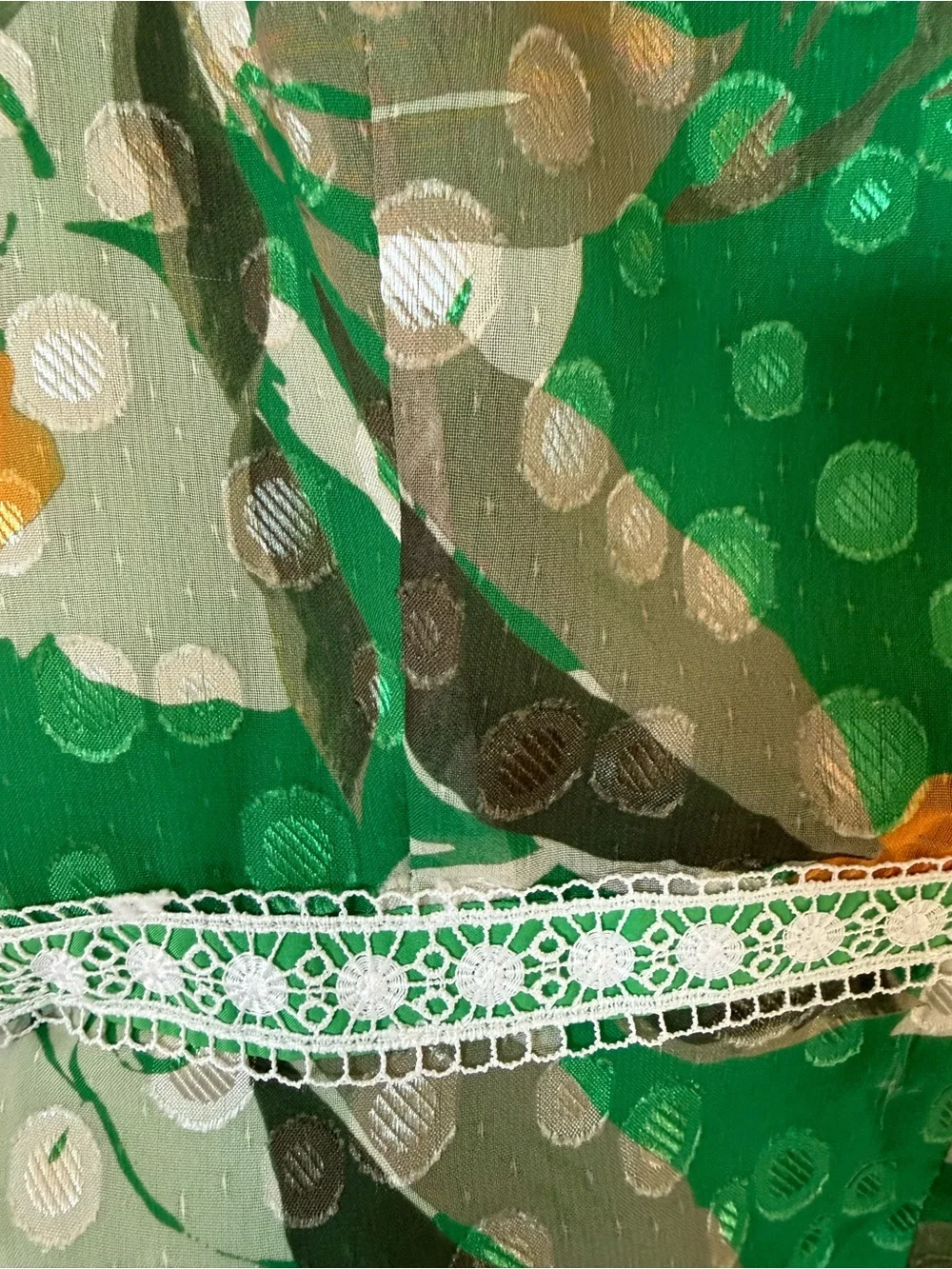 Adelyn Rae Green Floral Empire-Waist Mini Dress